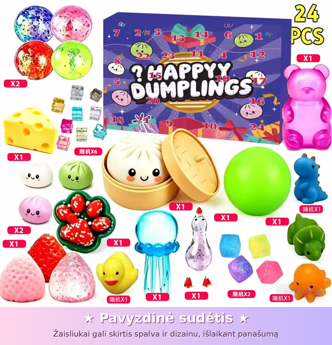 Squishy advento kalendorius – IŠANKSTINIS UŽSAKYMAS