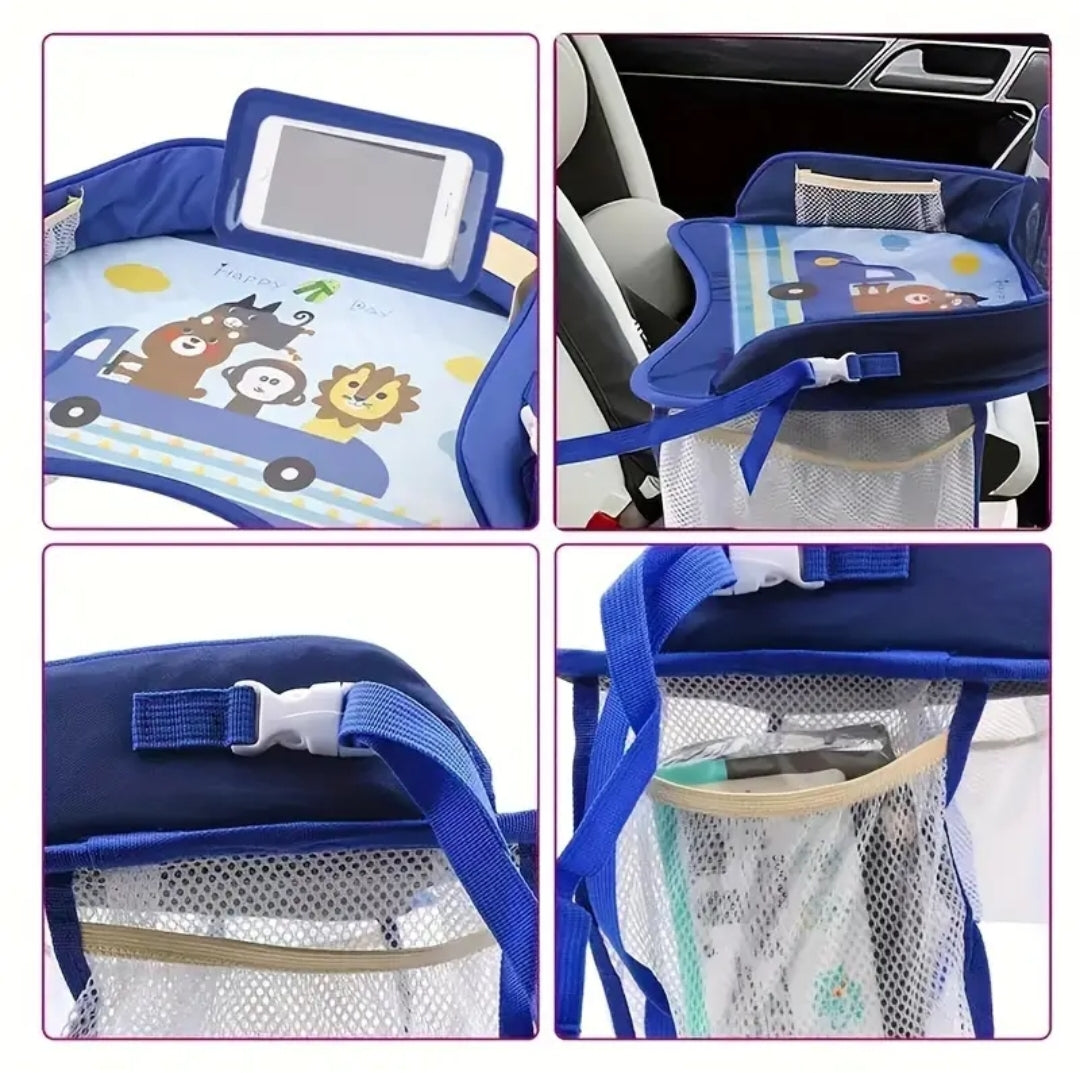 Automobilinės kėdutės stalelis. Mėlynas.