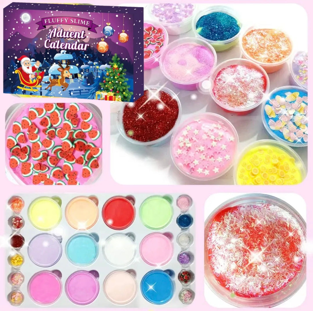 Fluffy slime advento kalendorius – IŠANKSTINIS UŽSAKYMAS 🎁